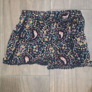 Art Class Retro Floral Shorts sz S 6/6x